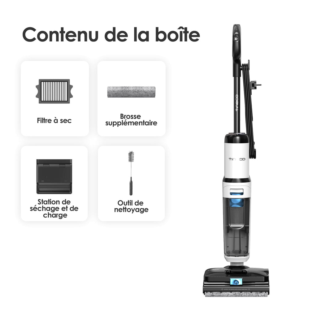 Tineco FLOOR ONE S6 Stretch Steam Aspirateur-laveur avec fil humide et sec tout-en-un